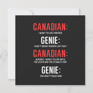 Funny Canadian Hockey Karte