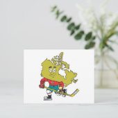 Funny Canadian Hockey Postkarte (Stehend Vorderseite)