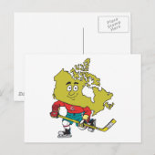 Funny Canadian Hockey Postkarte (Vorne/Hinten)
