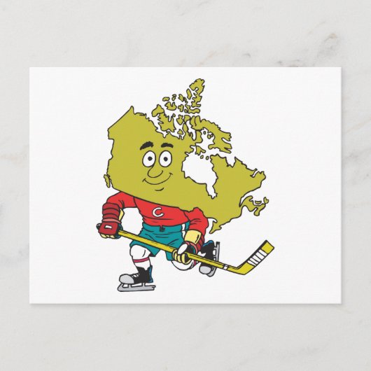 Funny Canadian Hockey Postkarte (Vorderseite)