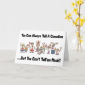 Funny Canadian Karte (Gelbe Blume)