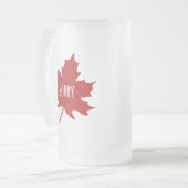 Funny Canadian Mattglas Bierglas (Vorderseite Links)