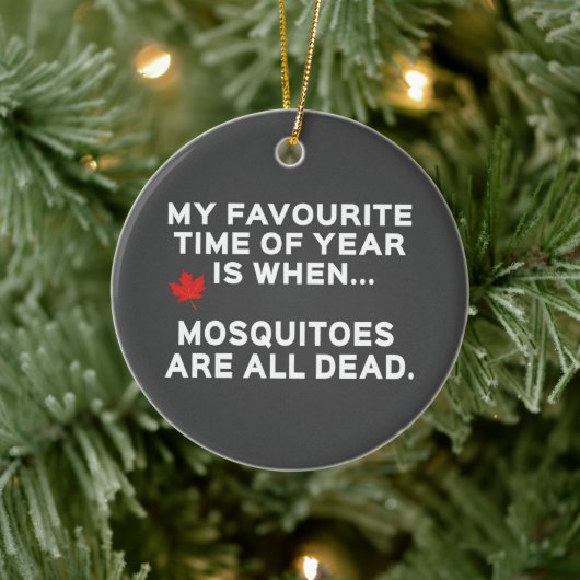 Funny Canadian Mosquitoes Keramik Ornament (Baum)
