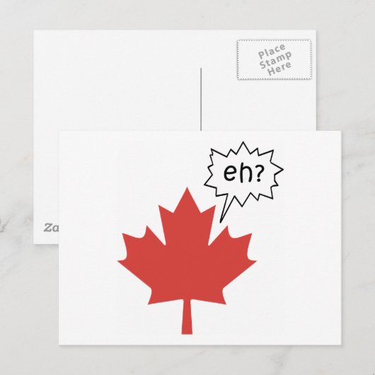 Funny Canadian Postkarte (Vorne/Hinten)