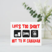 Funny Canadian Postkarte (Stehend Vorderseite)