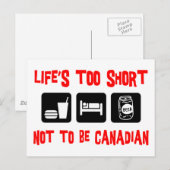 Funny Canadian Postkarte (Vorne/Hinten)