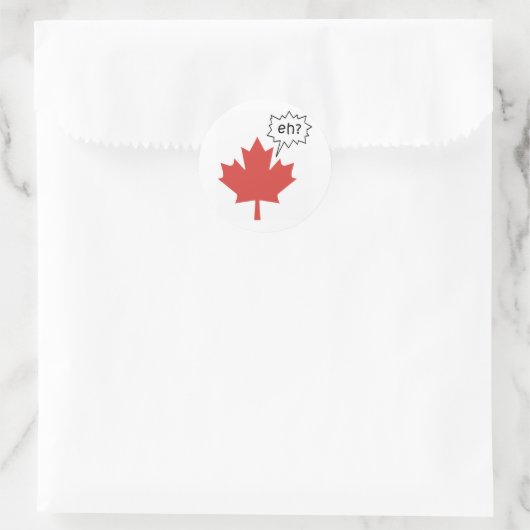 Funny Canadian Runder Aufkleber (Tasche)