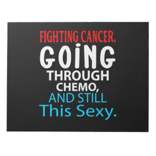 Funny Cancer Fighter Inspiration Zitat Chemo Notizblock