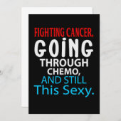 Funny Cancer Fighter Inspiration Zitat Chemo Pat Save The Date (Vorne/Hinten)