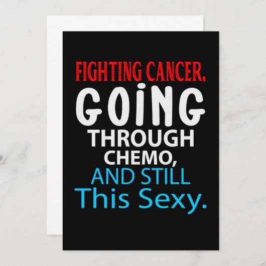 Funny Cancer Fighter Inspiration Zitat Chemo Pat Save The Date (Vorne/Hinten)