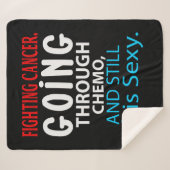 Funny Cancer Fighter Inspiration Zitat Chemo Pat Sherpadecke (Vorderseite (Horizontal))