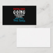 Funny Cancer Fighter Inspiration Zitat Chemo Pat Visitenkarte (Vorne/Hinten)