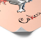 Funny Cancer poster Zodiac Cat Star Schild Plakat (Ecke)