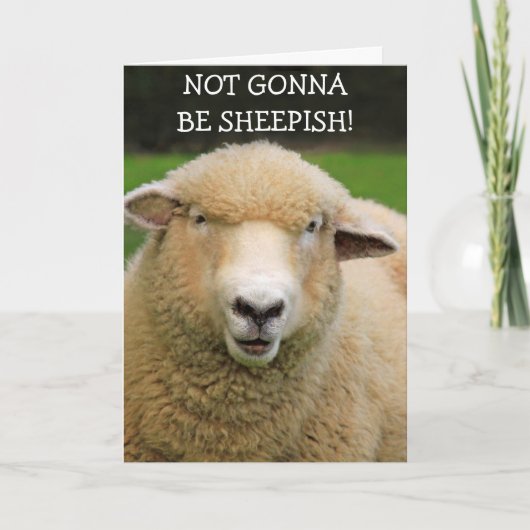 Funny Cancer Support Sheep Karte (Vorderseite)