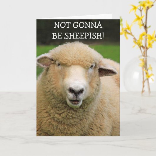 Funny Cancer Support Sheep Karte (Gelbe Blume)
