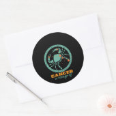 Funny Cancer Zodiac Star Sign Astrologie Geburtsta Runder Aufkleber (Umschlag)