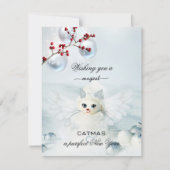 Funny Candle Engel Weihnachtskarte Feiertagskarte (Vorderseite)