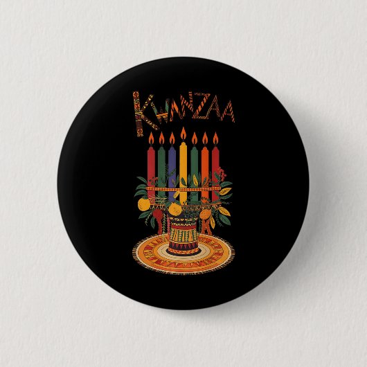 Funny Candles Ernsthafte Kultur Afrozentrische Cel Button (Vorderseite)