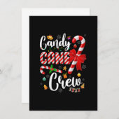 Funny Candy Cane Crew Christmas Sweet Candy Light Einladung (Vorne/Hinten)