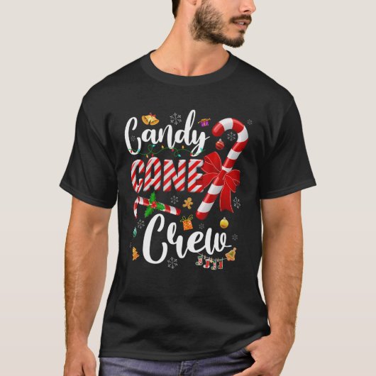 Funny Candy Cane Crew Weihnachten Süßes Süßes Lich T-Shirt (Vorderseite)