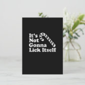 Funny Candy Cane Lick Itself Erwachsene Weihnachte Einladung (Stehend Vorderseite)