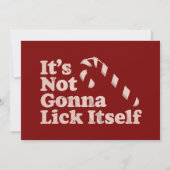 Funny Candy Cane Lick Itself Weihnachten (Vorderseite)