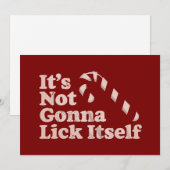 Funny Candy Cane Lick Itself Weihnachten (Vorne/Hinten)