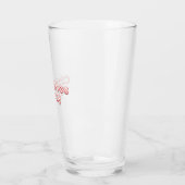 Funny Candy Cane Text Christmas im Juli Glas (Links)
