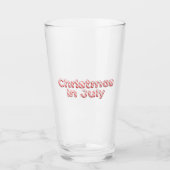 Funny Candy Cane Text Christmas im Juli Glas (Vorderseite)