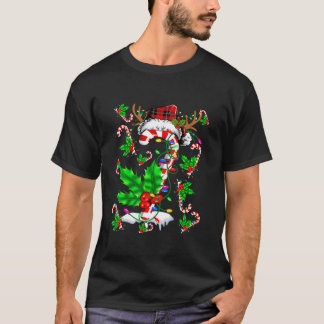 Funny Candy Cane Xmas Kariert Santa Reindeer Chris T-Shirt