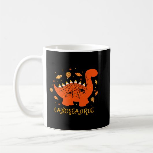 Funny Candy Corn Candysaurus Dinosaur Halloween Me Kaffeetasse (Links)