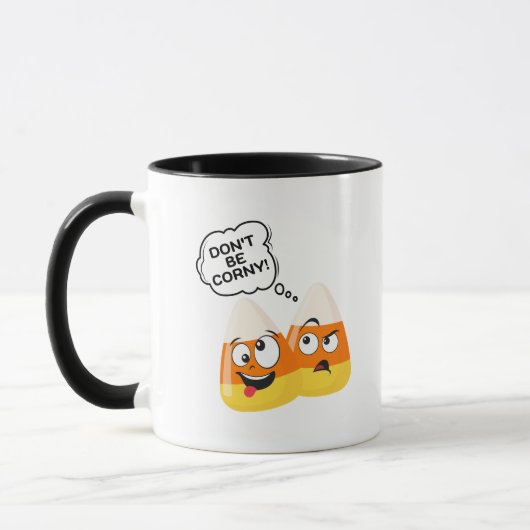 Funny Candy Corn Niedlich Halloween Joke Tasse (Links)