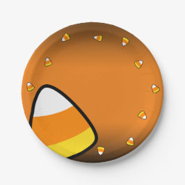 Funny Candy Corn Paper Plate Pappteller