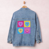 Funny Candy Hearts Anti Valentinstag Jeansjacke (Hangar)