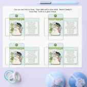 Funny Candy Packet Snowman Kackte mit Sprichwort Flyer (Einzeln)