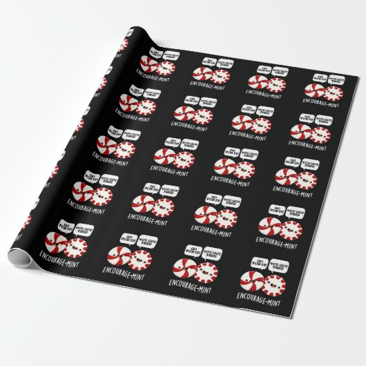 Funny Candy Pun Dark BG Geschenkpapier (Ungerollt)