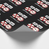 Funny Candy Pun Dark BG Geschenkpapier (Ecke)