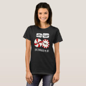 Funny Candy Pun Dark BG T-Shirt (Vorne ganz)