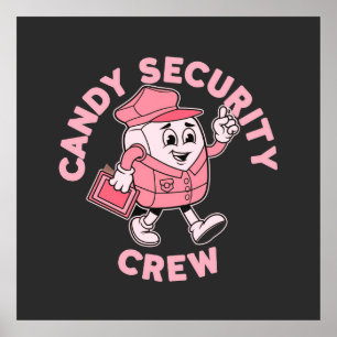 Funny Candy Security Crew Halloween-Kostüm Poster