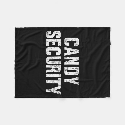 Funny Candy Security Lazy Halloween Costume Fleecedecke (Vorderseite (Horizontal))