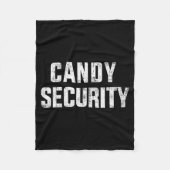Funny Candy Security Lazy Halloween Costume  Fleecedecke (Vorderseite)