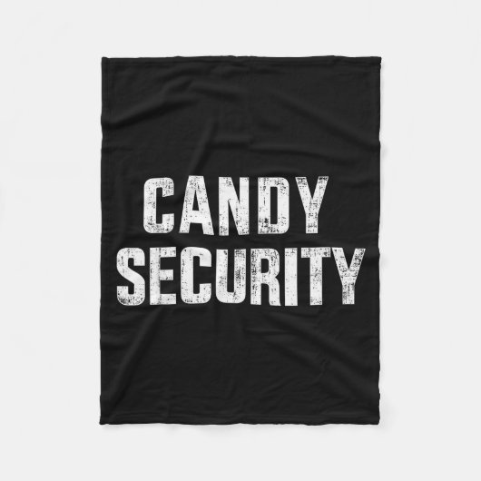Funny Candy Security Lazy Halloween Costume Fleecedecke (Vorderseite)
