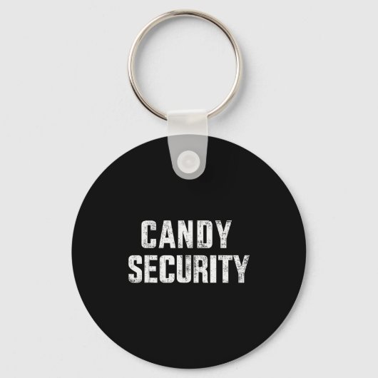 Funny Candy Security Lazy Halloween Costume  Schlüsselanhänger (Vorderseite)