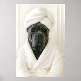 Funny Cane Corso Bathroom Print, Cane Corso In Poster