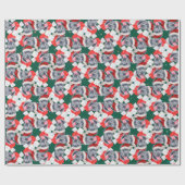 Funny Cane Corso Christmas Pattern Geschenkpapier (Flach)