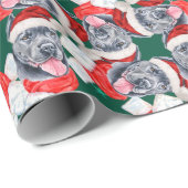 Funny Cane Corso Christmas Pattern Geschenkpapier (Rolleneckpunkt)