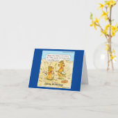 Funny Canine Archeology Classic LTCartoons Karte (Gelbe Blume)