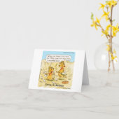 Funny Canine Archeology Comic Karte (Gelbe Blume)