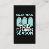 Funny Canning Season Food Sealing Quote Visitenkarte (Vorderseite)