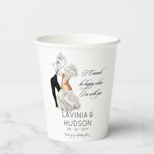 Funny Cannoli Italian Wedding Pappbecher (Rückseite)